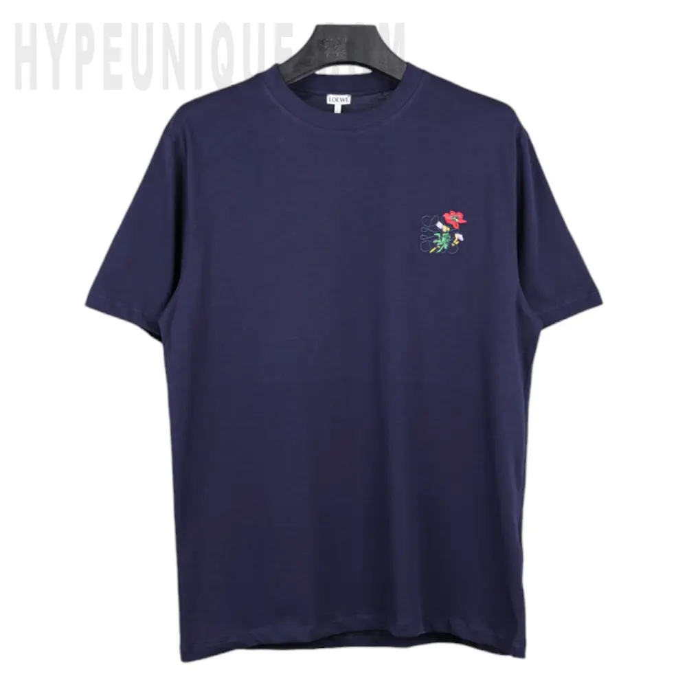 Floral Emblem Cotton T-Shirt