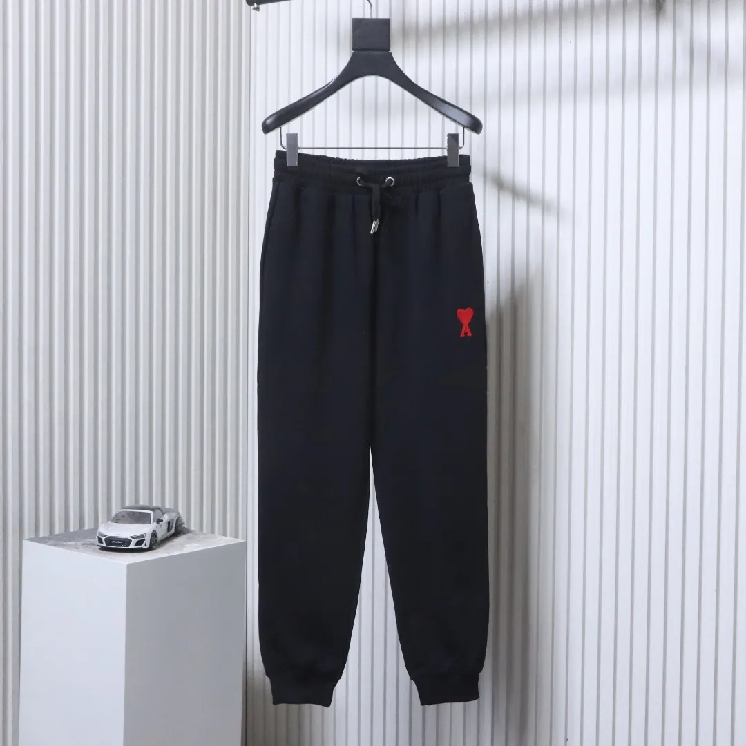 AMI Red Heart Embroidered Drawstring Sweatpants