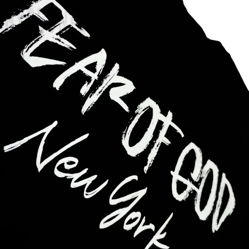 Printed graphic on the back of the garment
