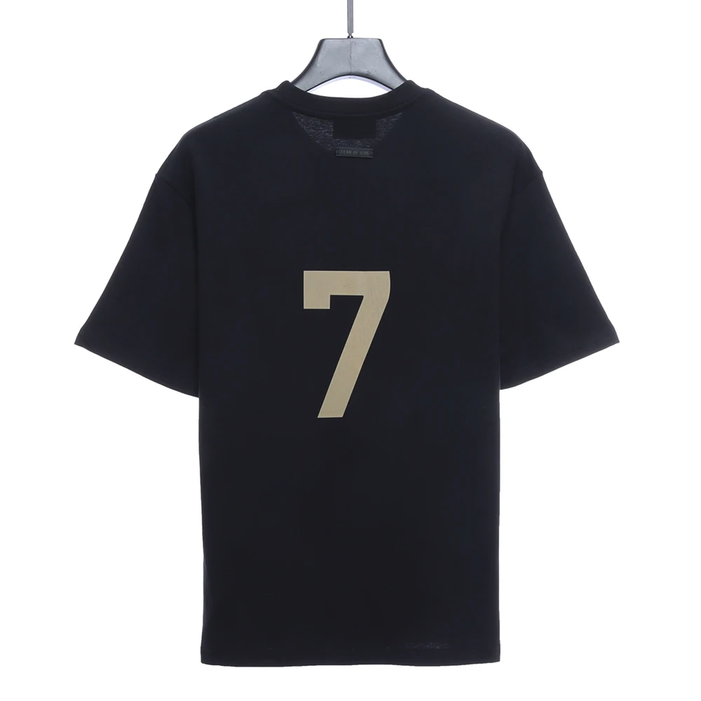Mainline flocked word 7 T-shirt（Black/Blue/Beige/Red）