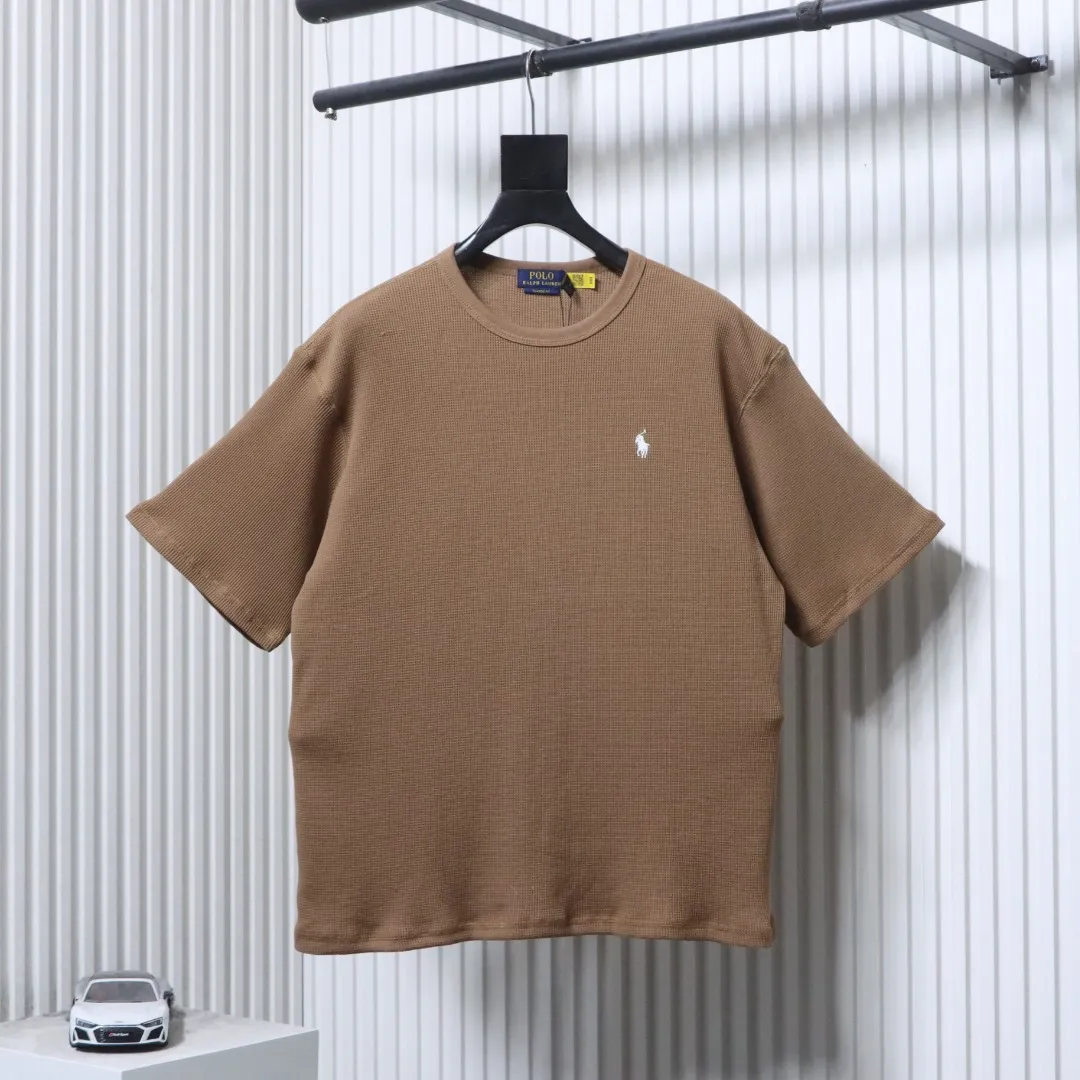 RL Waffle Knit Embroidered Logo T-Shirt