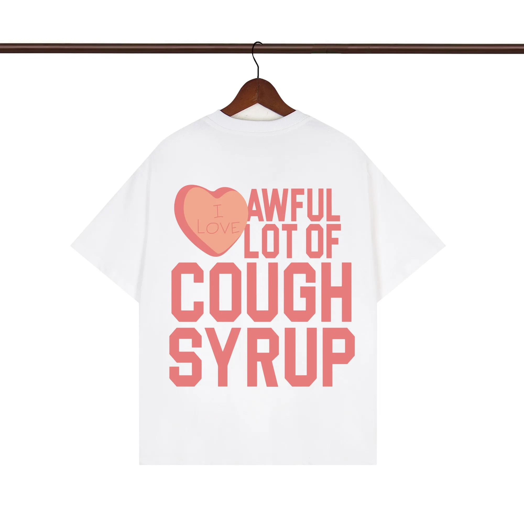 Back of That’s A Awful Lot Of Cough Syrup Cupid Love Graphic T-Shirt Color White