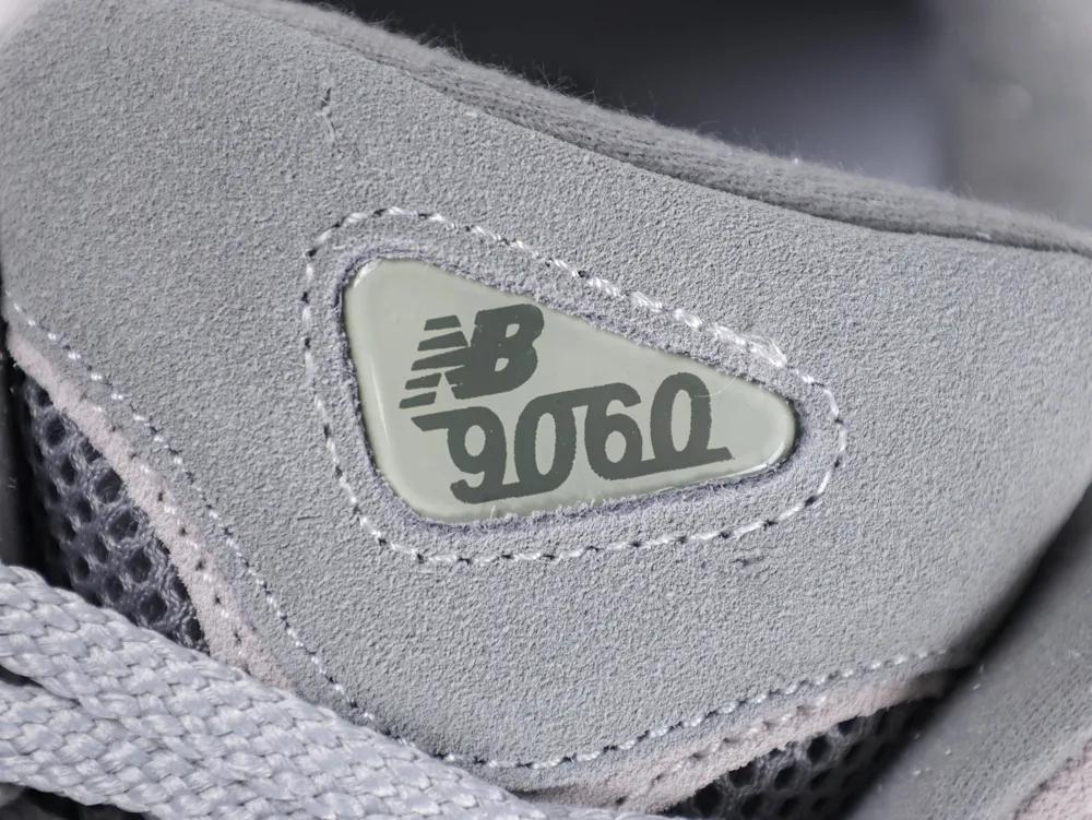 New Balance 9060 Slate Grey Raincloud Logo Details