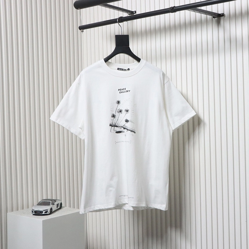 Acne Coconut Beach Printed Logo T-Shirt