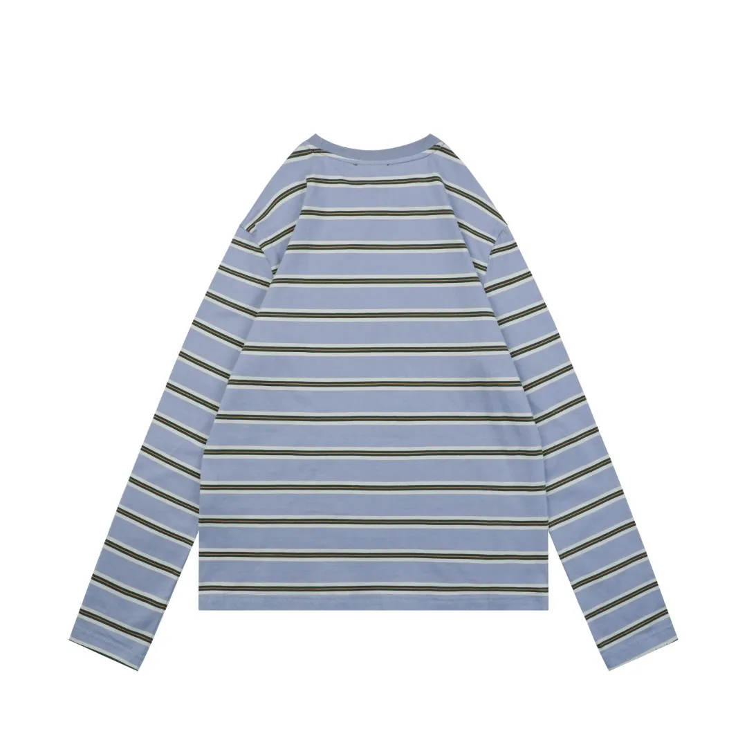 Back Light Purple Striped Long Sleeve Shirt