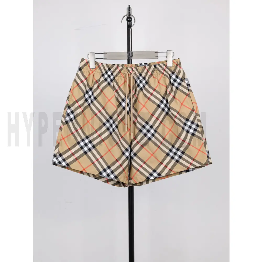 Check Print Shorts