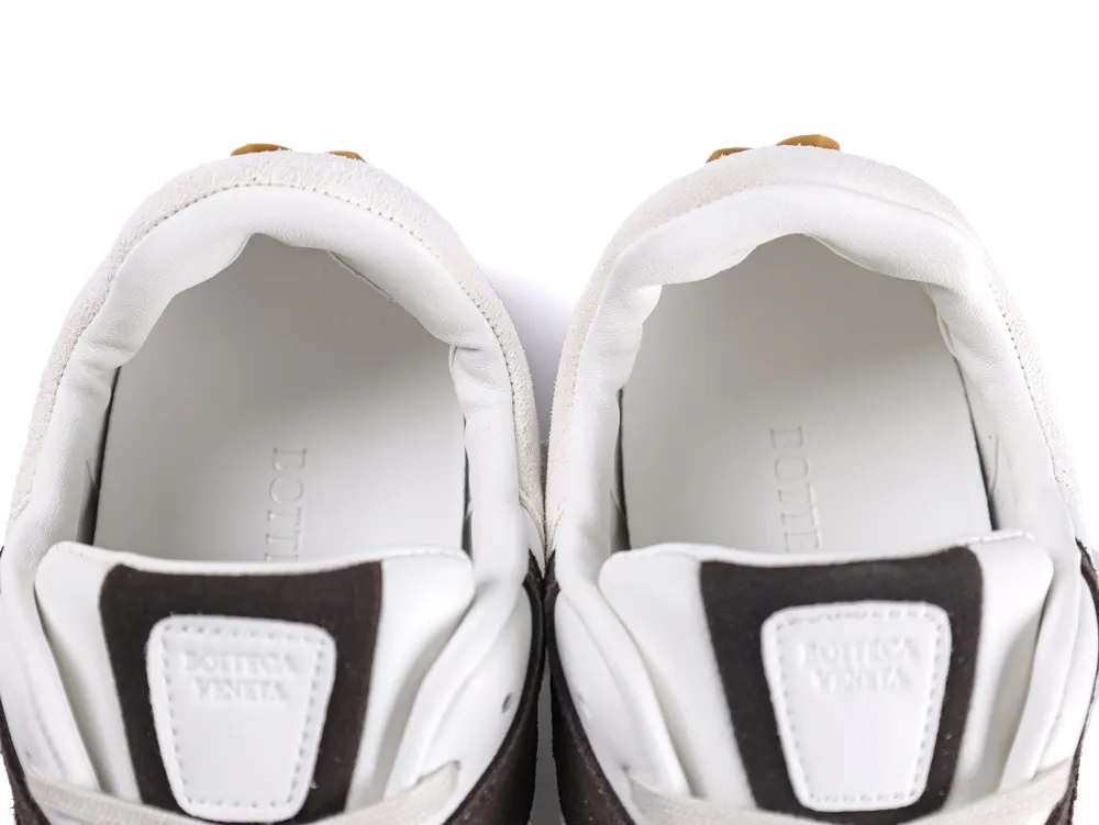 BV Orbit Flash Sneakers Optic White & Espresso Mouth Detail