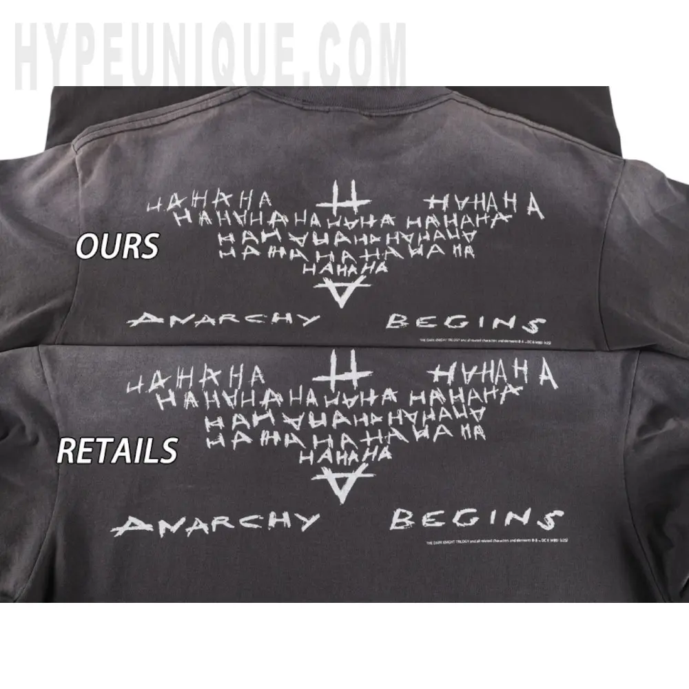Printed graphic on the back of the garment