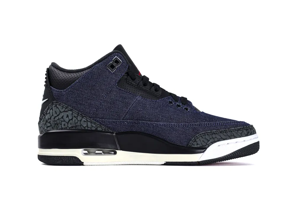 Levis x Jordan 3 Retro Indigo Right Side View