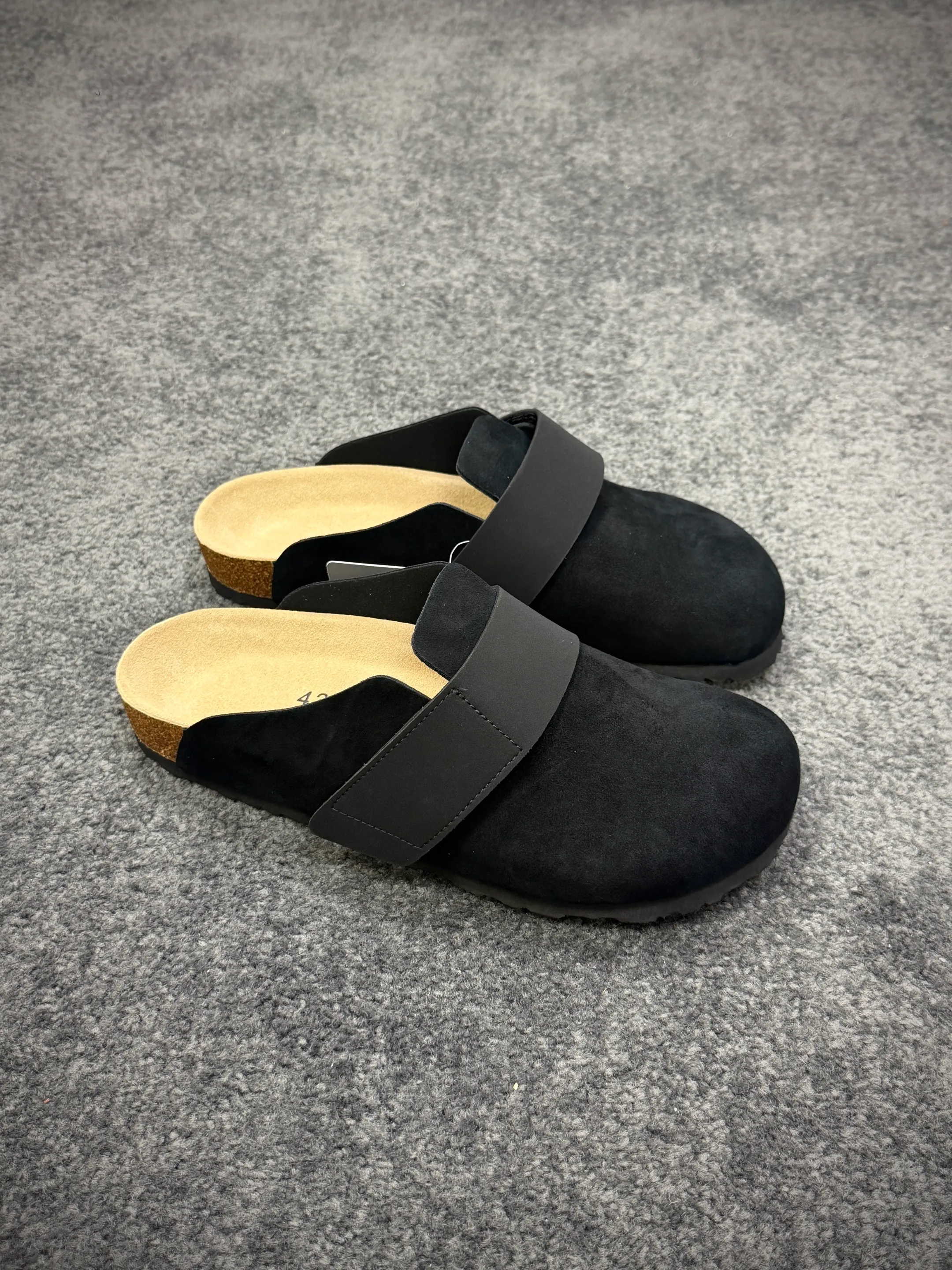 BK Loma “Black” Suede Velcro Clogs