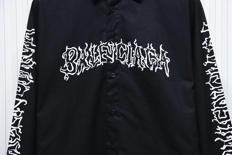 Balenciaga Hollow Flame Totem Print T-shirt