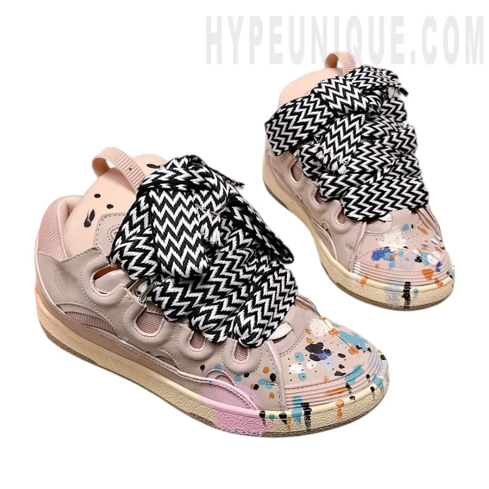 lanvln Leather Curb Gallery Dept. Pale Pink Multi