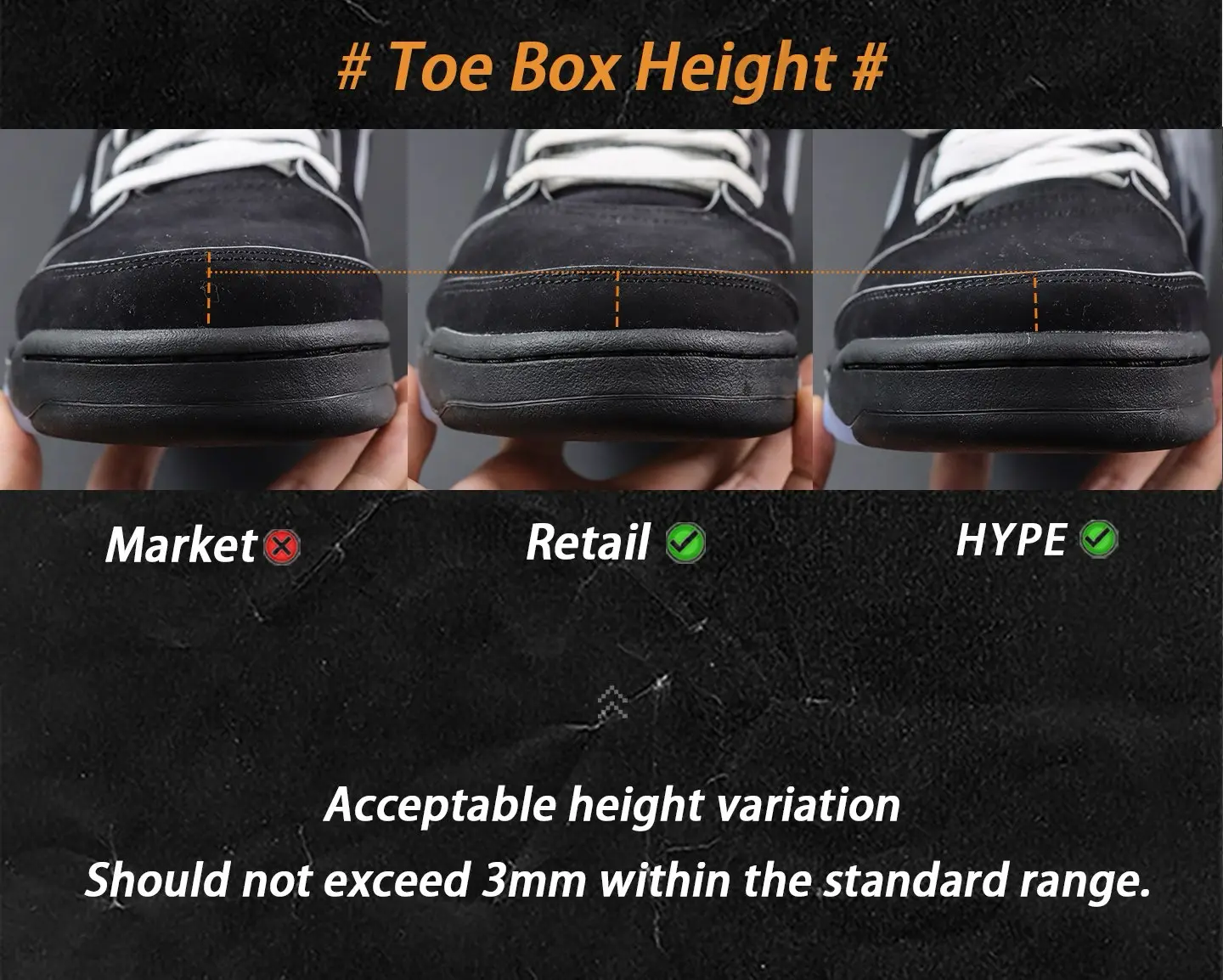 Toe box comparison