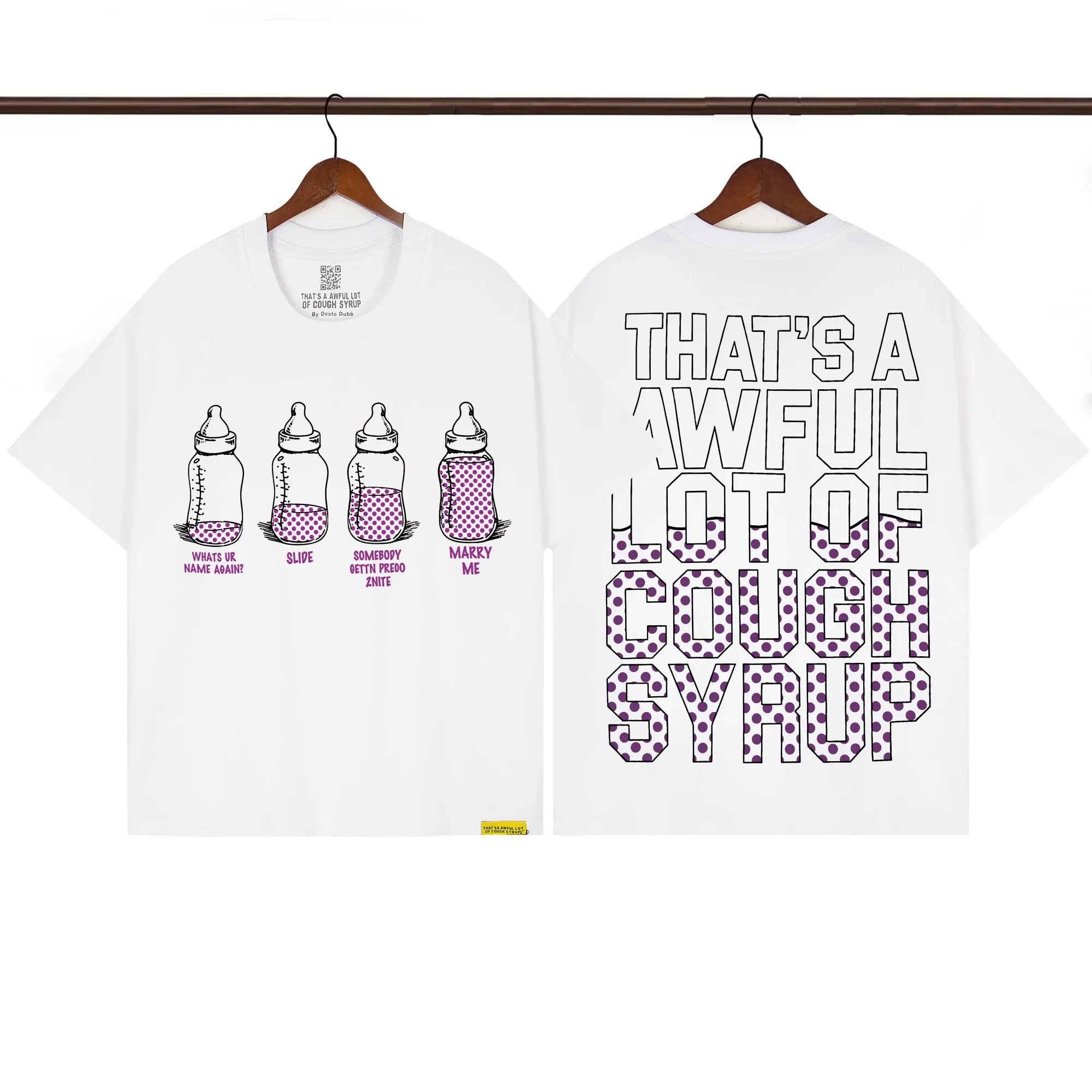 That’s A Awful Lot Of Cough Syrup White “Bottle Progress” Graphic T-Shirt