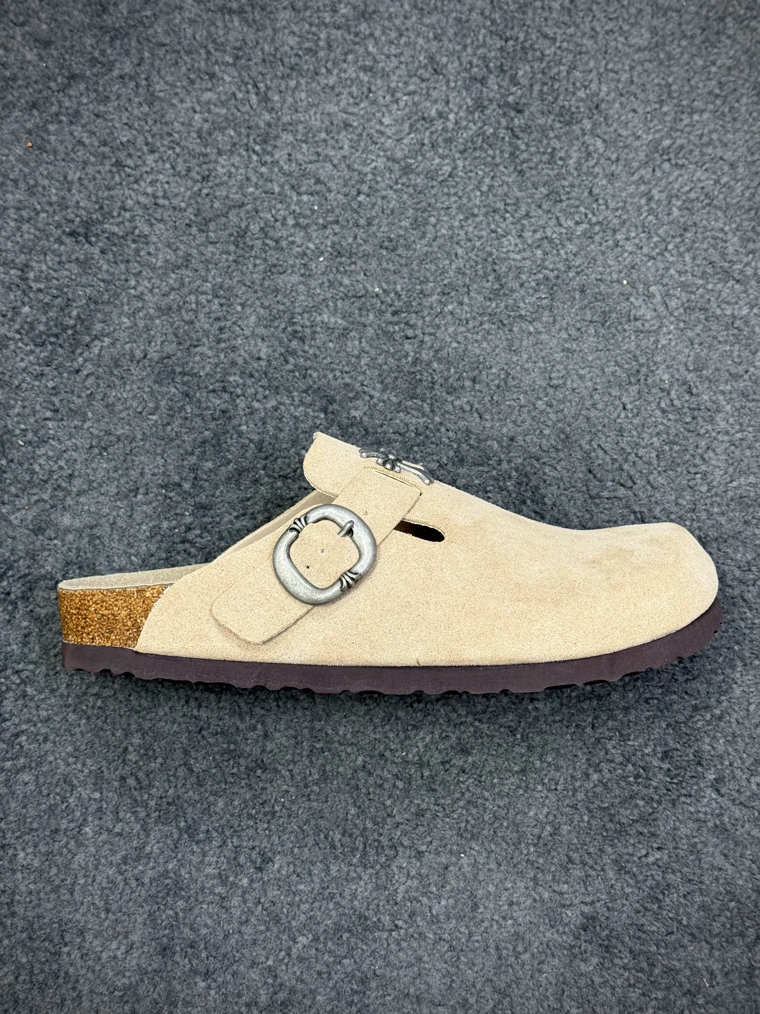 CH x BK Boston Suede Clogs Right Side View