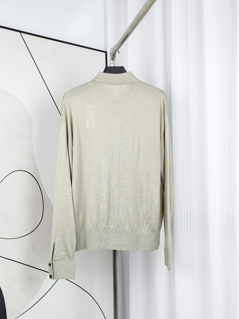 Ami Heart Embroidered Basic Polo Sweater
