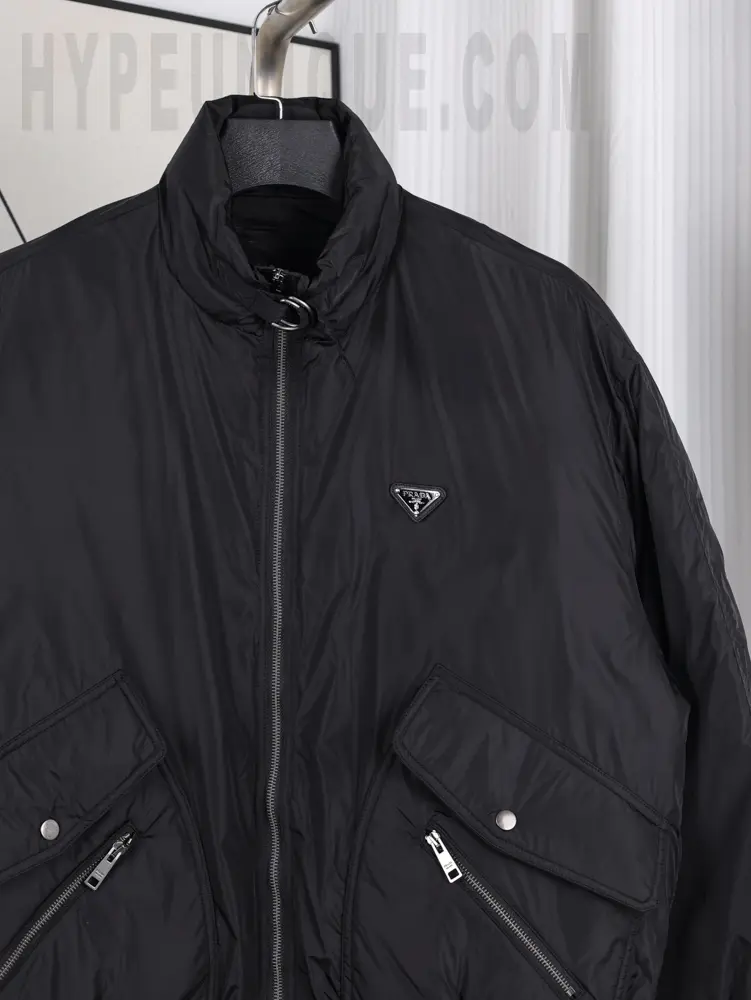 PRD Metal Triangle Logo Nylon Down Jacket