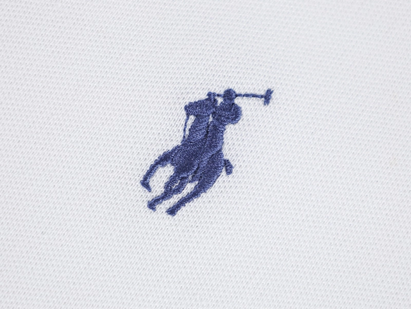 White Logo Polo