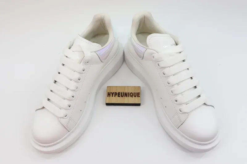 ALEXANDER MCQUEEN LEATHER PLATFORM TRAINERS SNEAKERS-LASER