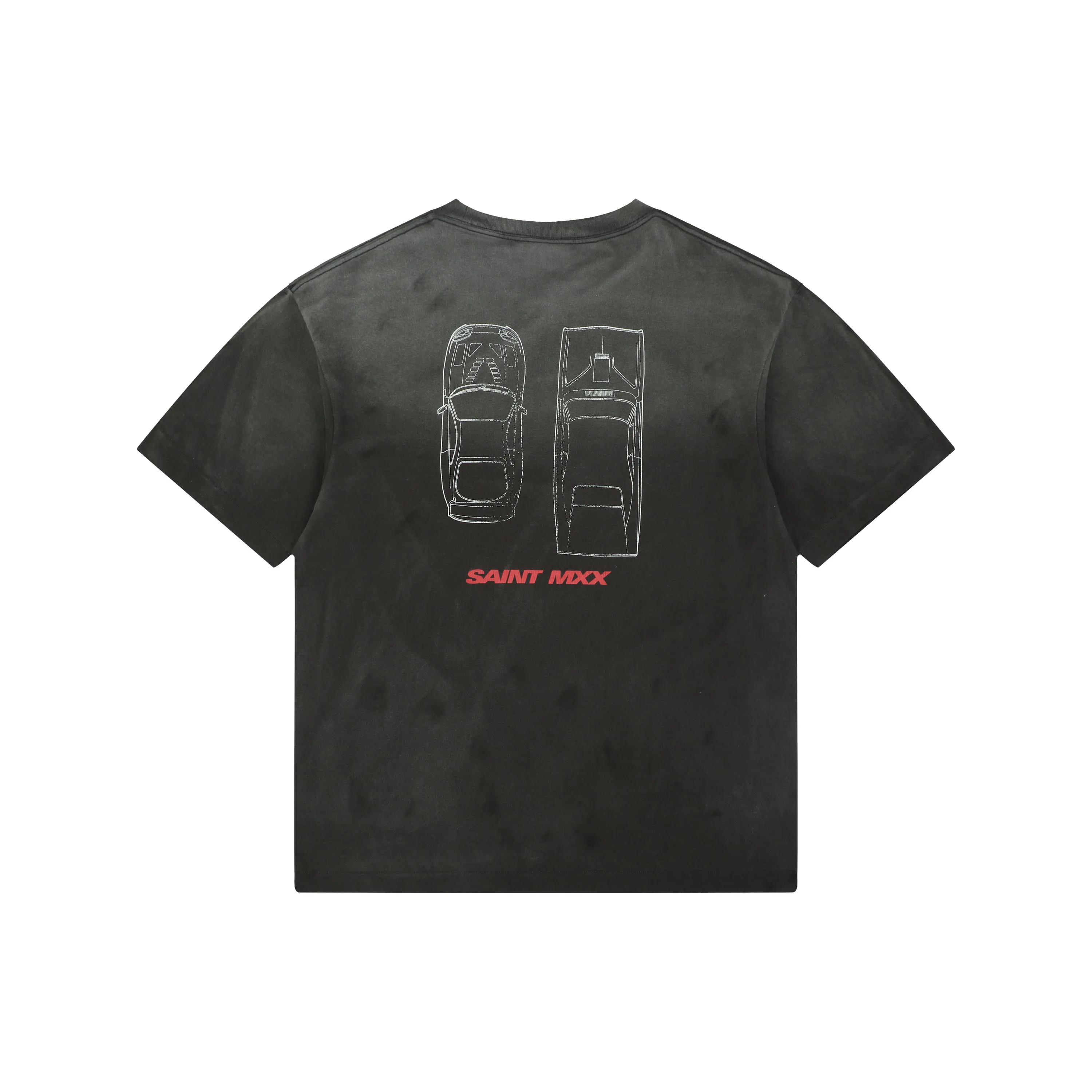 Back Saint Michael Speed ​​& Passion Letter Print T-Shirt
