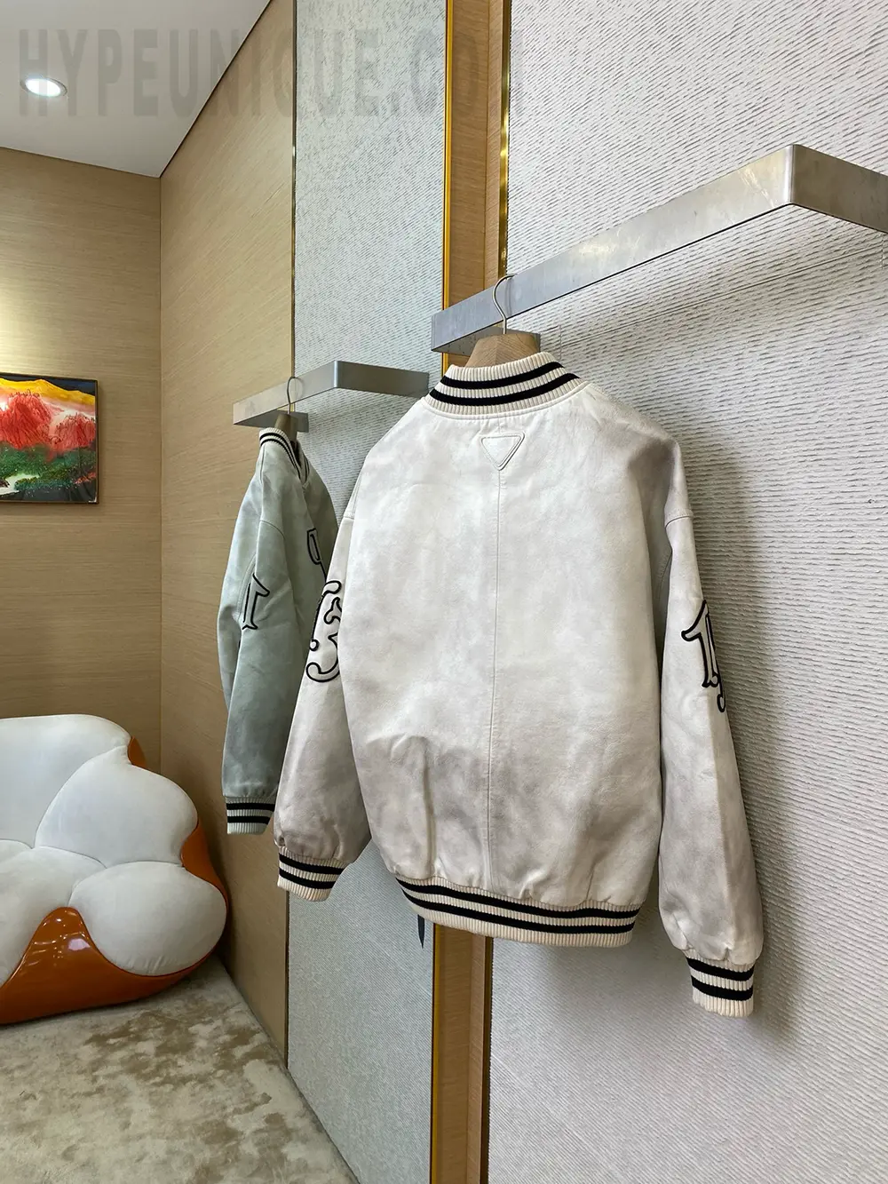 Back view of white jacket
