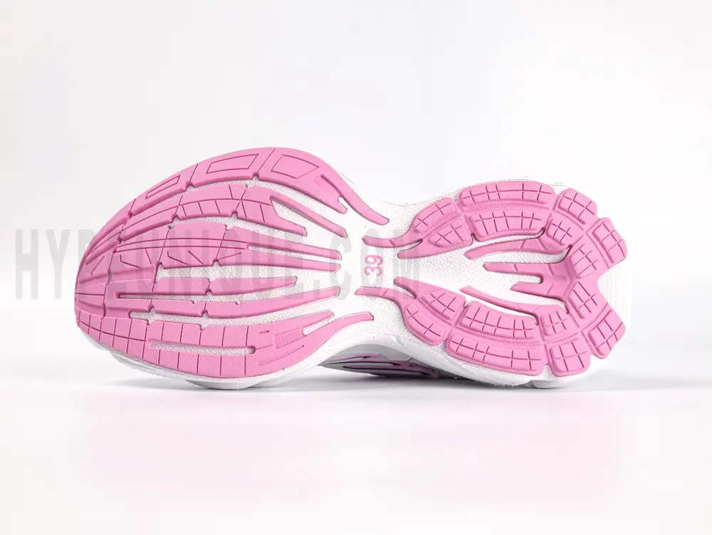the white and pink outsole