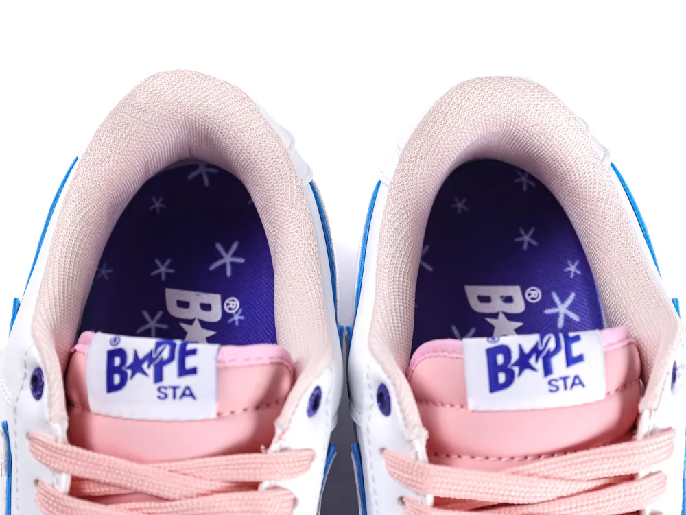 A Bathing Ape Bape Sta BAPY White Pink Tongue Logo Detail