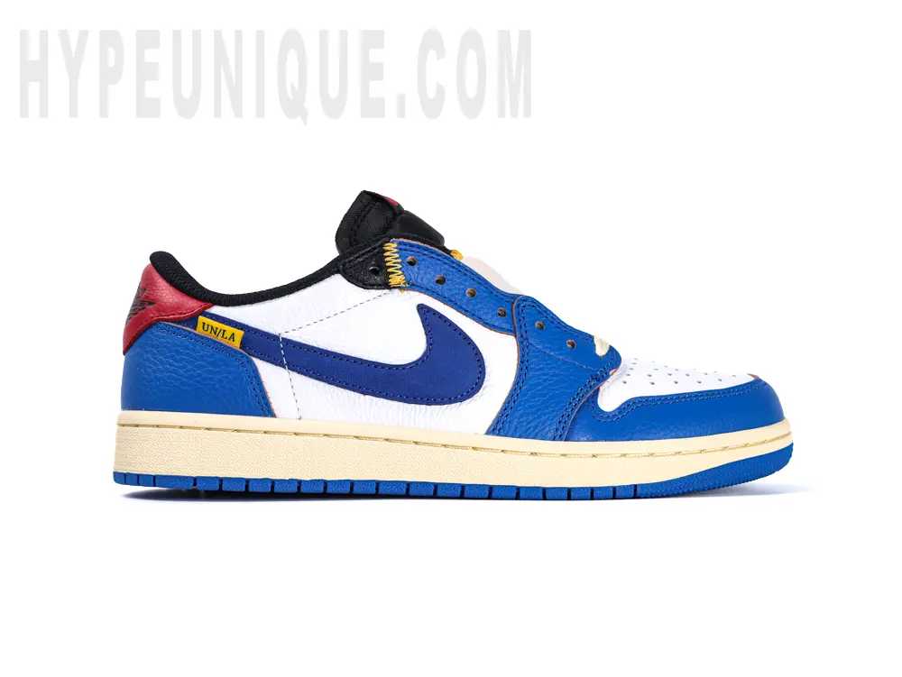Union LA Jordan 1 Retro Low NRG ‘Storm Blue’ right foot lateral view