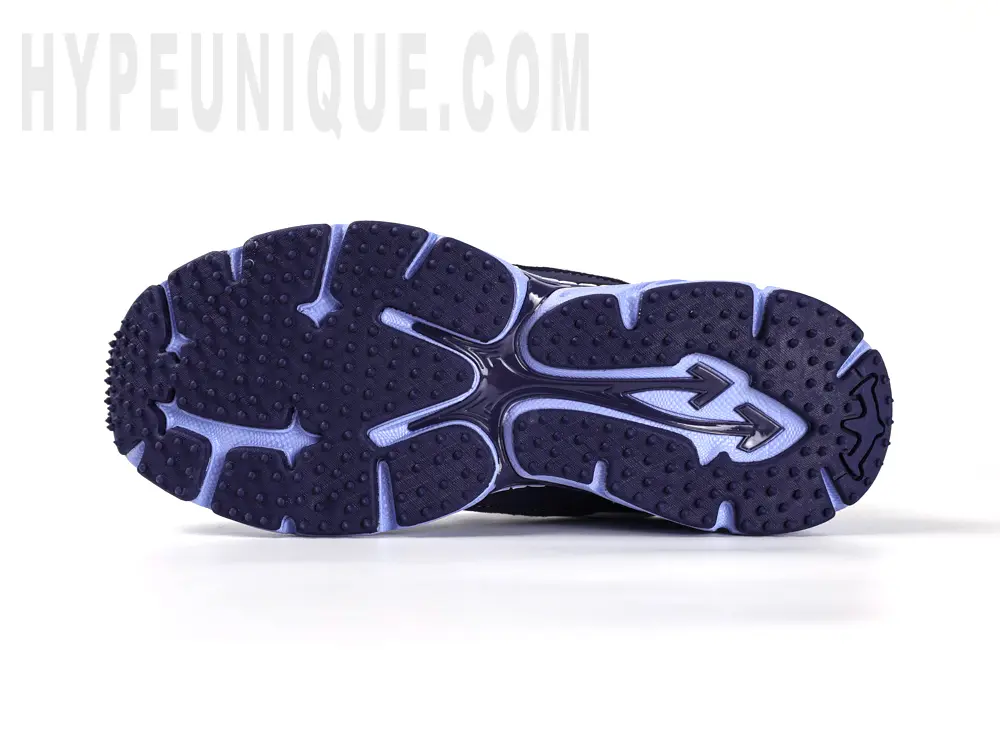 the blue outsole