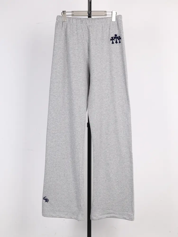 CH Flocked Texture Wide-Leg Trousers