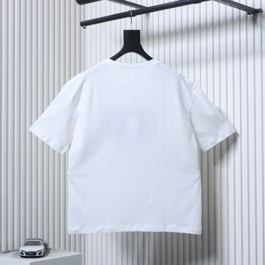 Back of MM Mirror Letter Short-Sleeve T-Shirt Color White