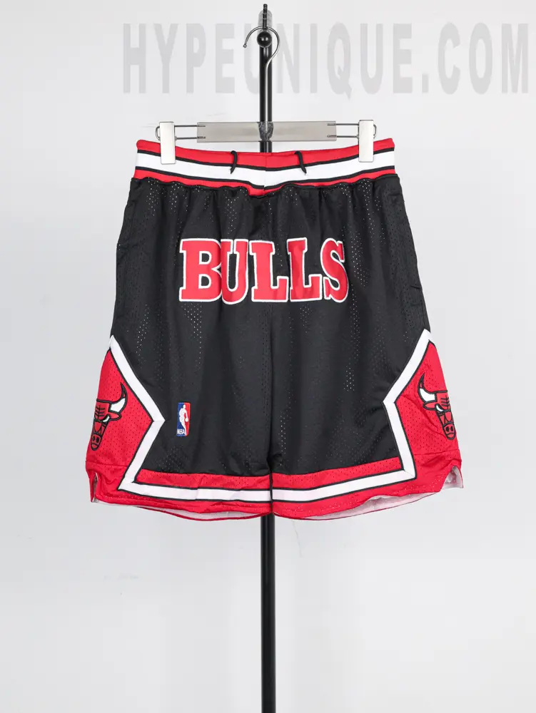 M&N x Just Don Black Chicago Bulls Swingman Fashion Shorts