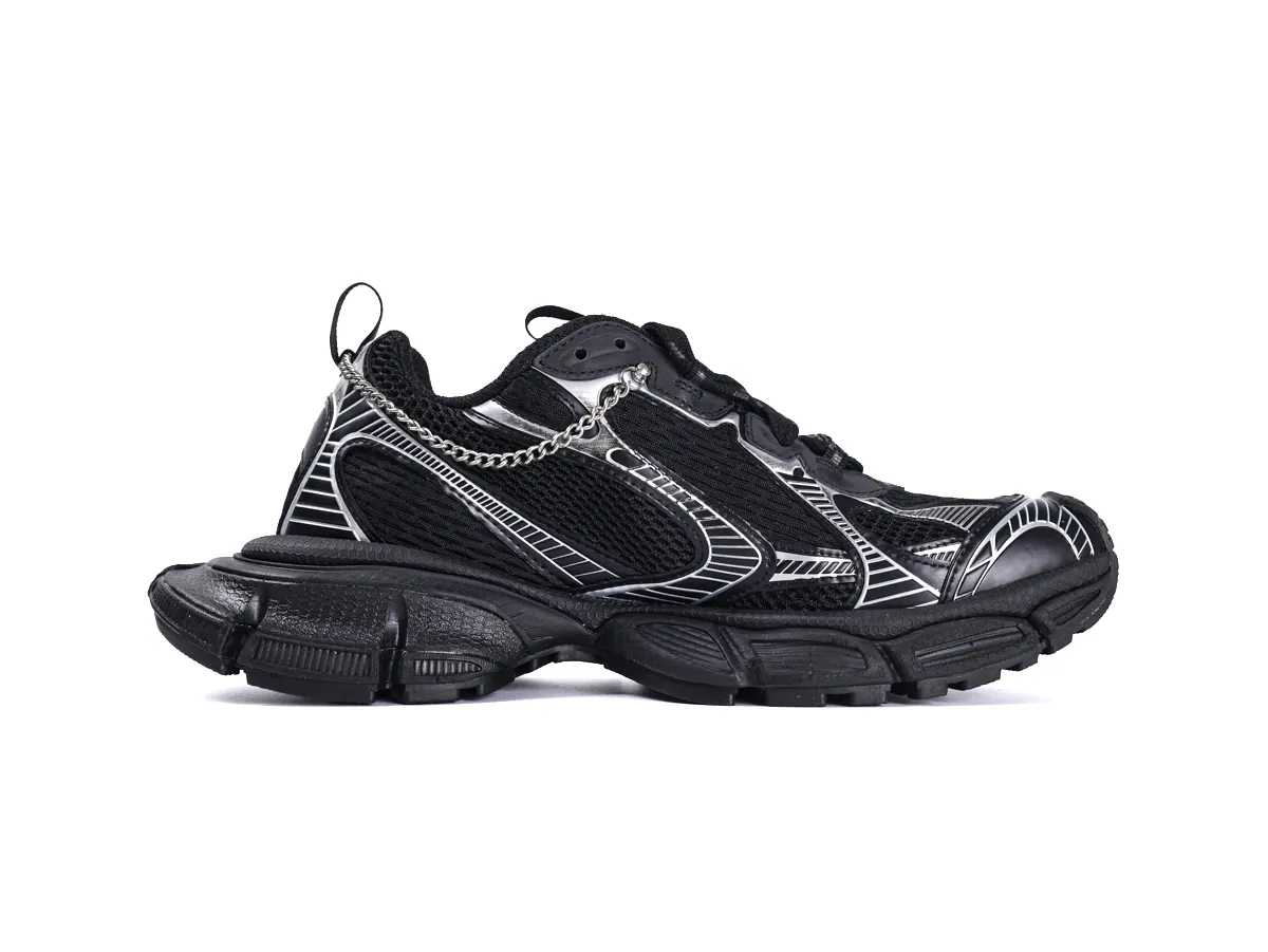BLCG 3XL Charm Sneakers Black Silver Right Side View