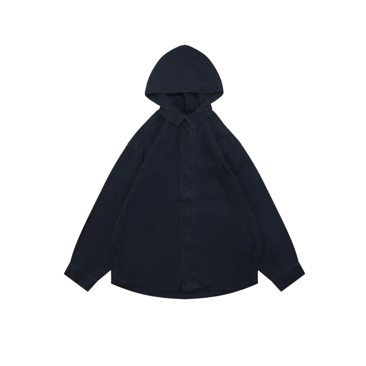 Deconstructed Hooded Shirt Jacket
