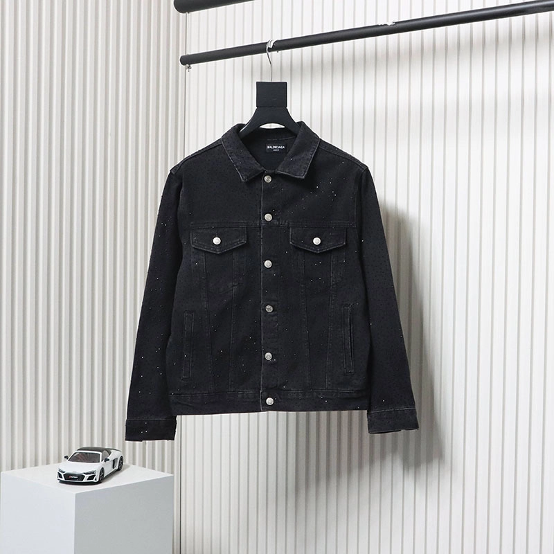 Diamond-Covered Denim Jacket
