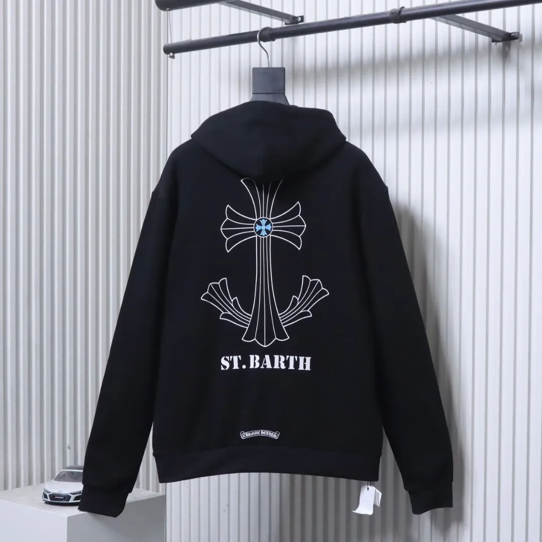CH St. Barth Cross Print Hoodie