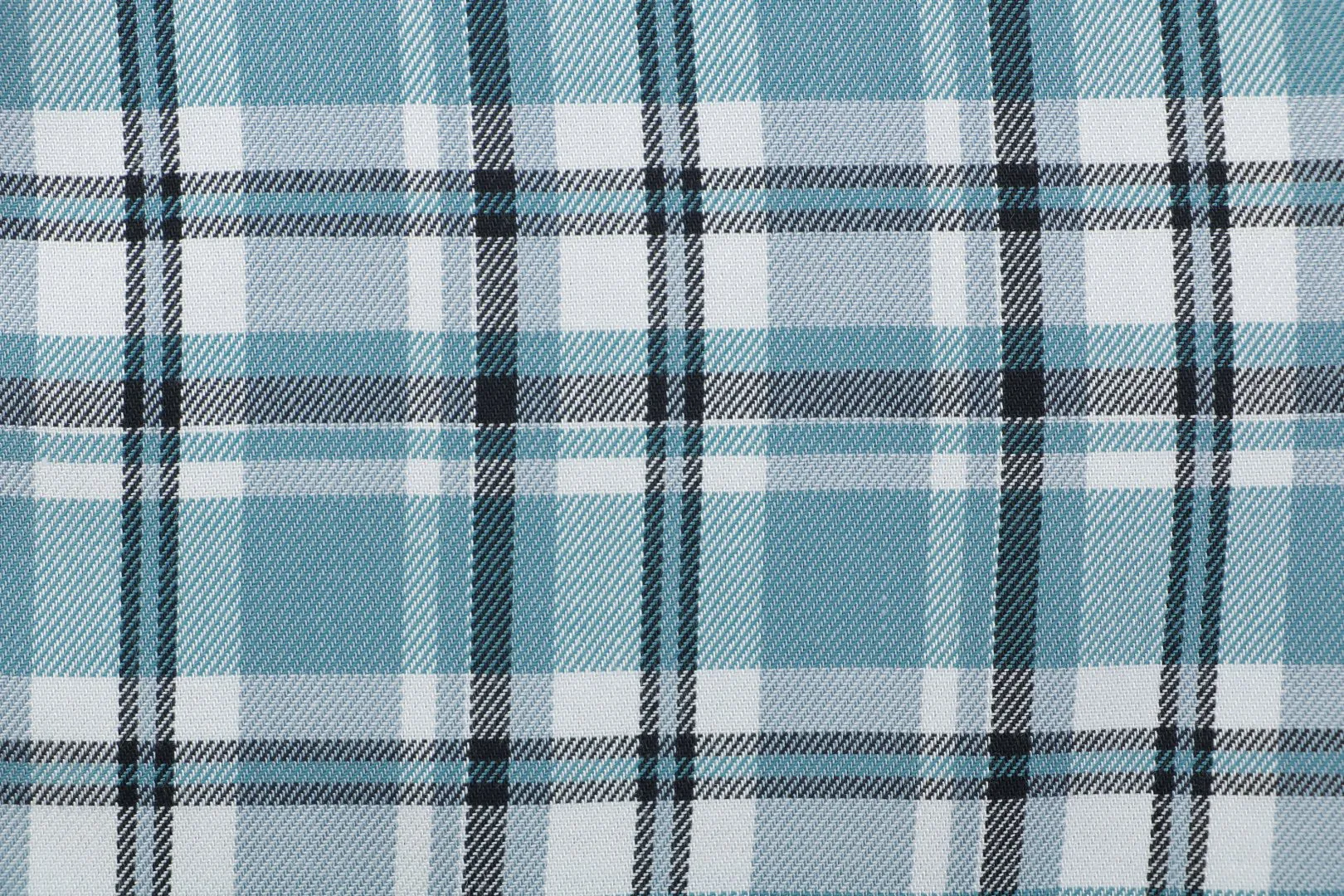 Blue White Plaid Cotton