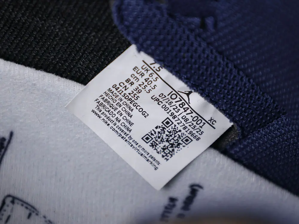 the size label