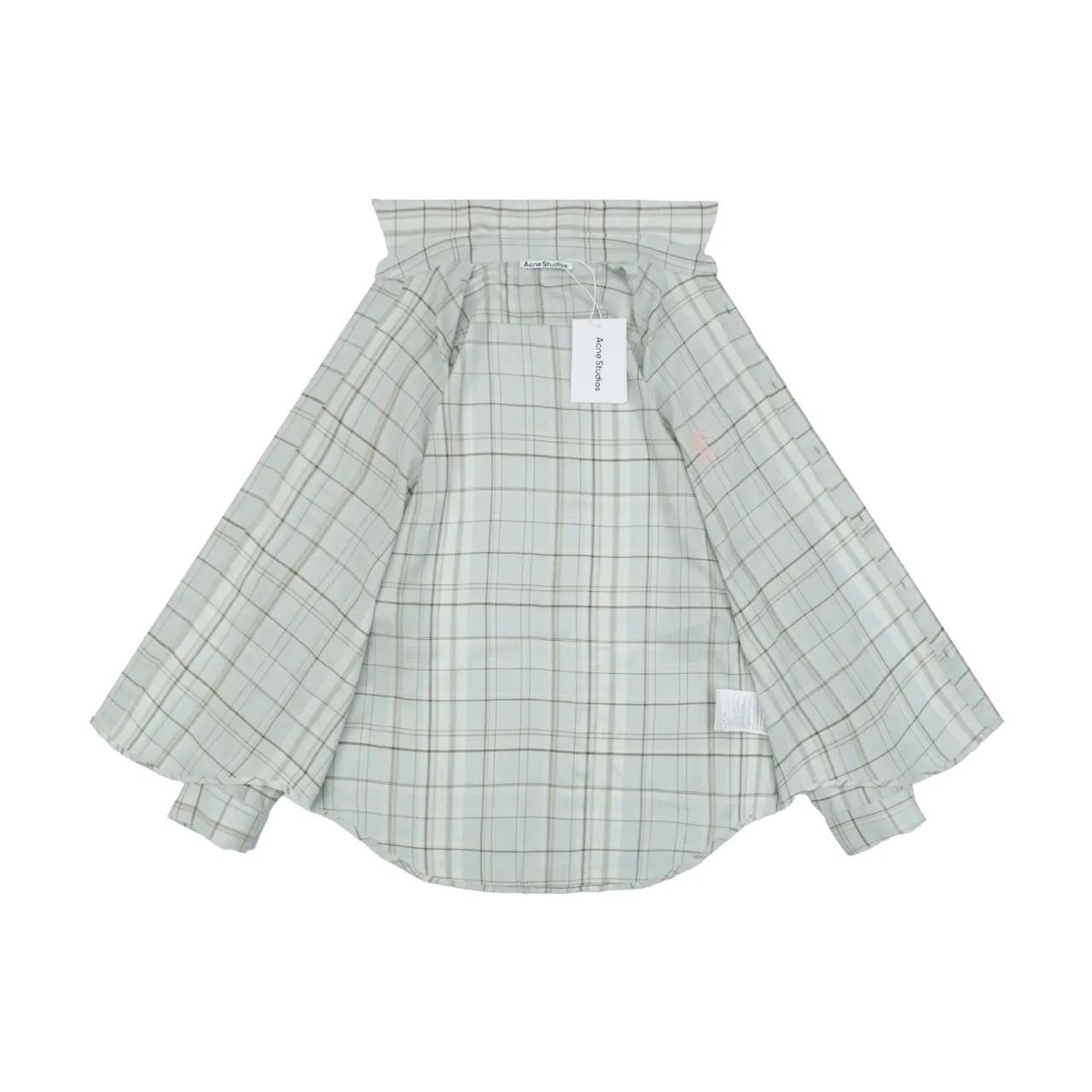 Acne Ami Paris Bow Embroidered Plaid Shirt