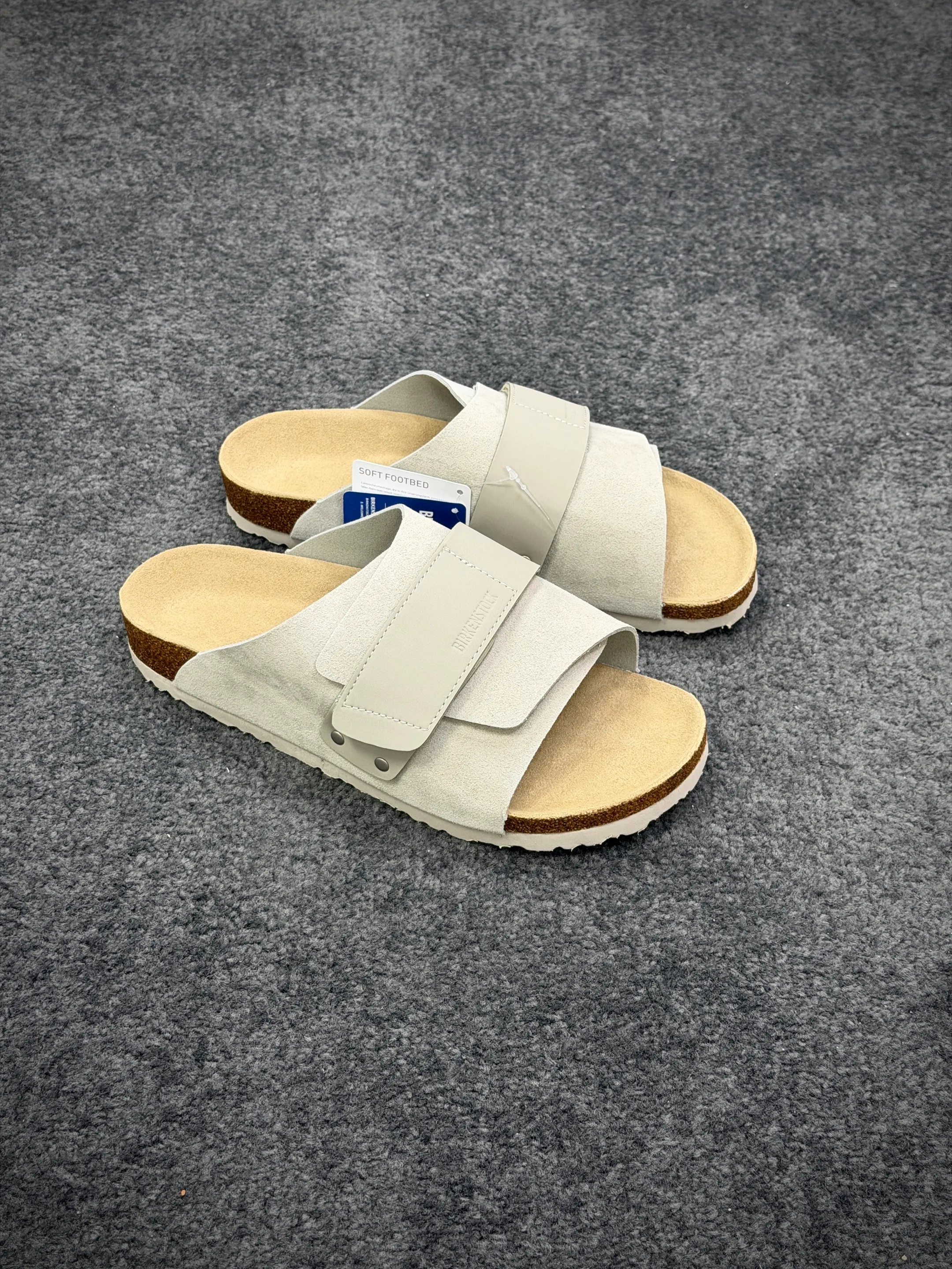 BK Kyoto “Beige” Nubuck Suede Leather Sandals