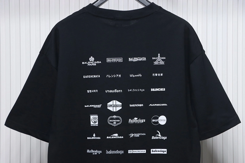 Full-Print Multi-Label Printed T-Shirt