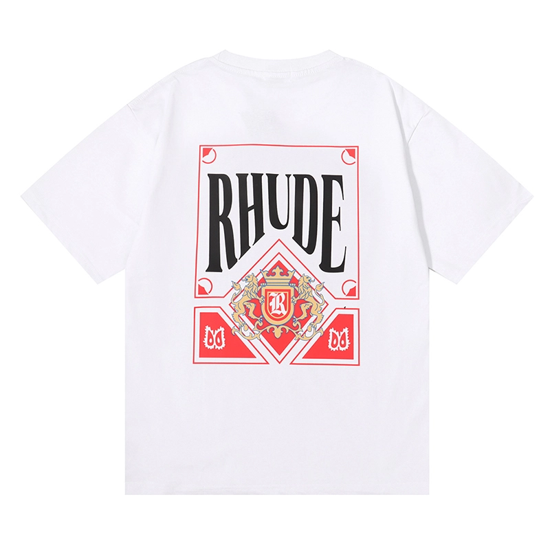 Rhude Card Print T-Shirt Reps