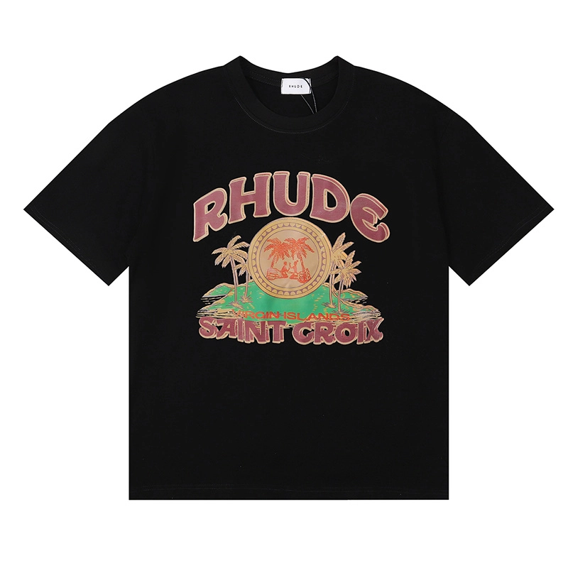 Rhude Saint Croix Coconut Tree Print T-Shirt Reps