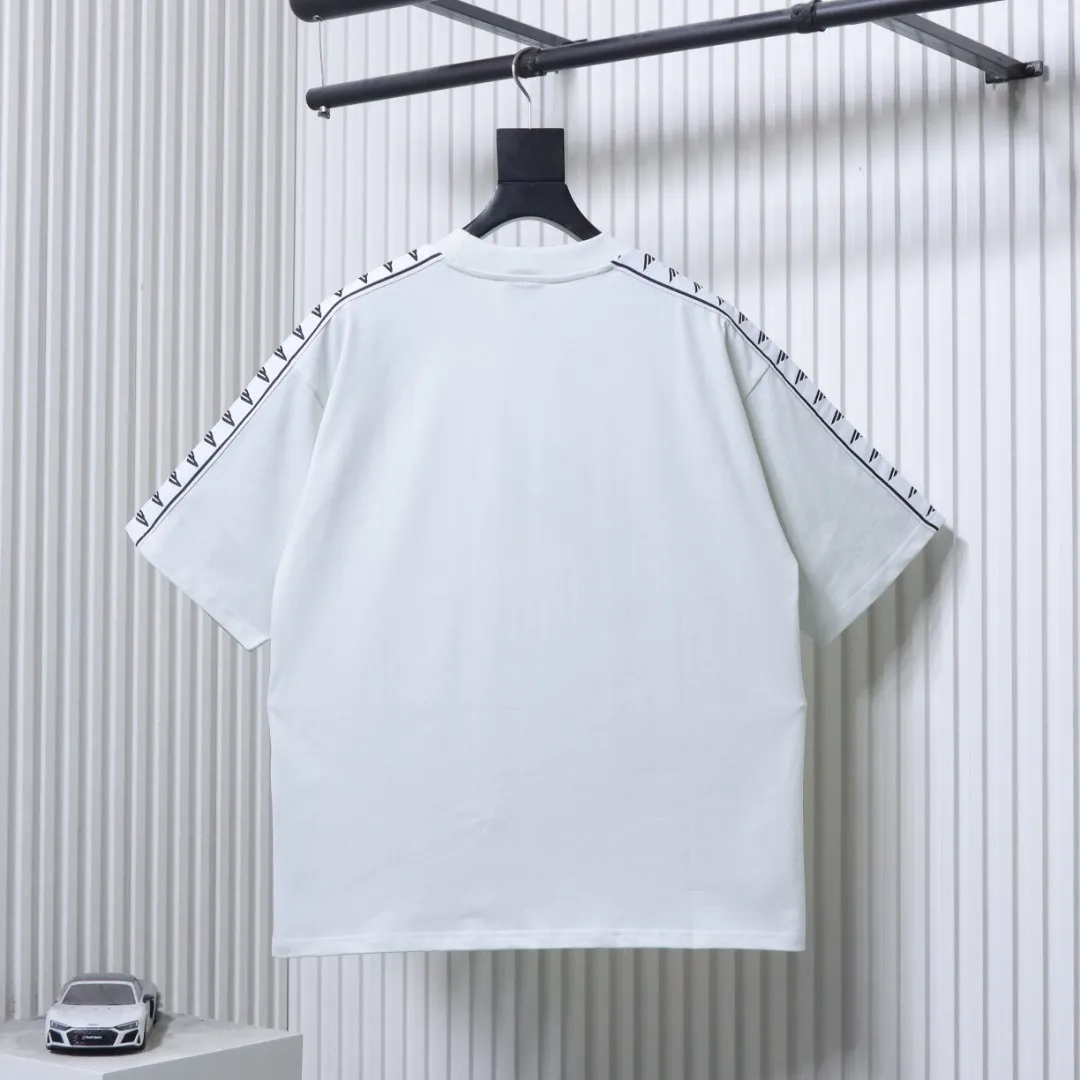 Back of BLCG Jacquard Slogan T-Shirt Color White