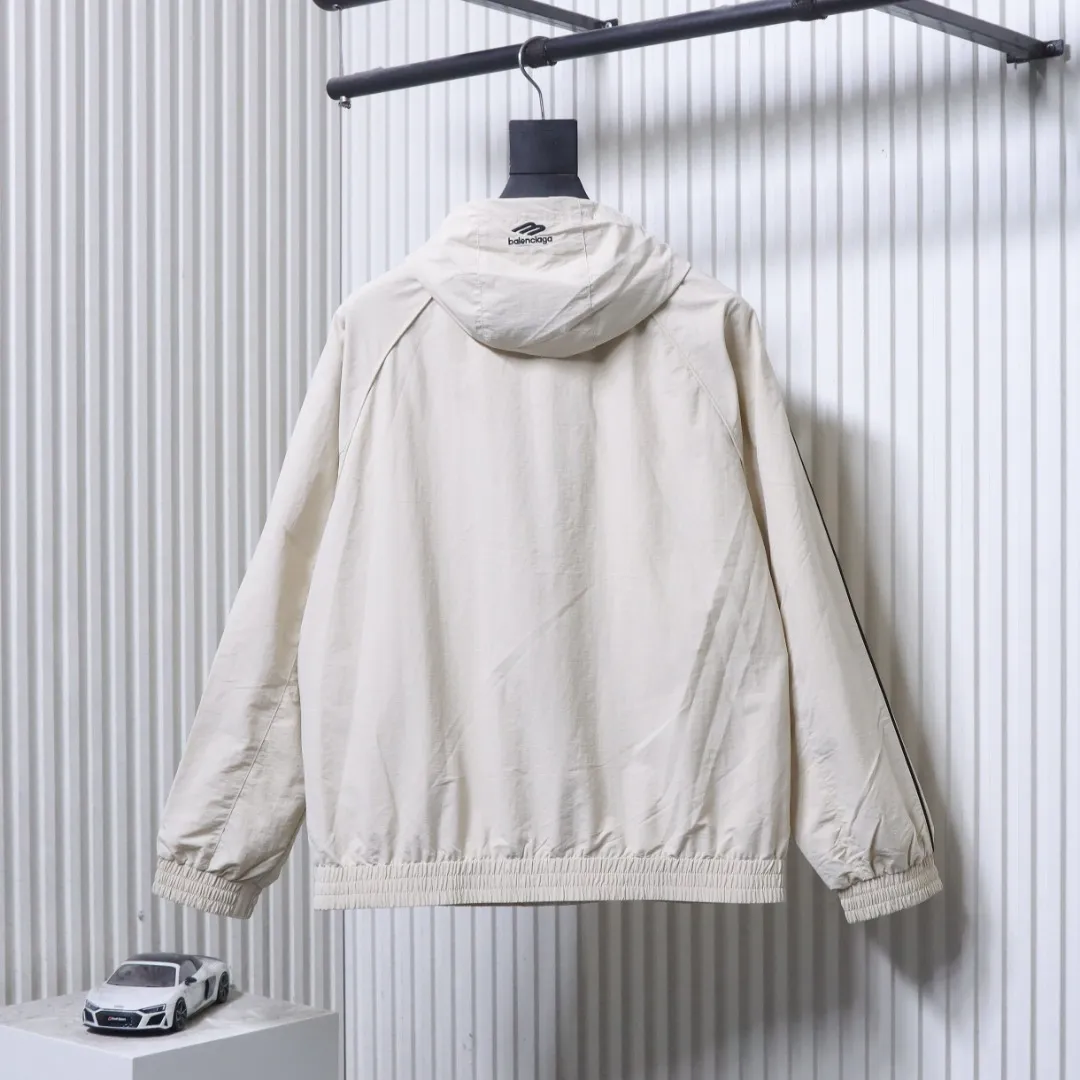 Back View BLCG 3M Embroidered Logo Hooded Zip-Up Jacket