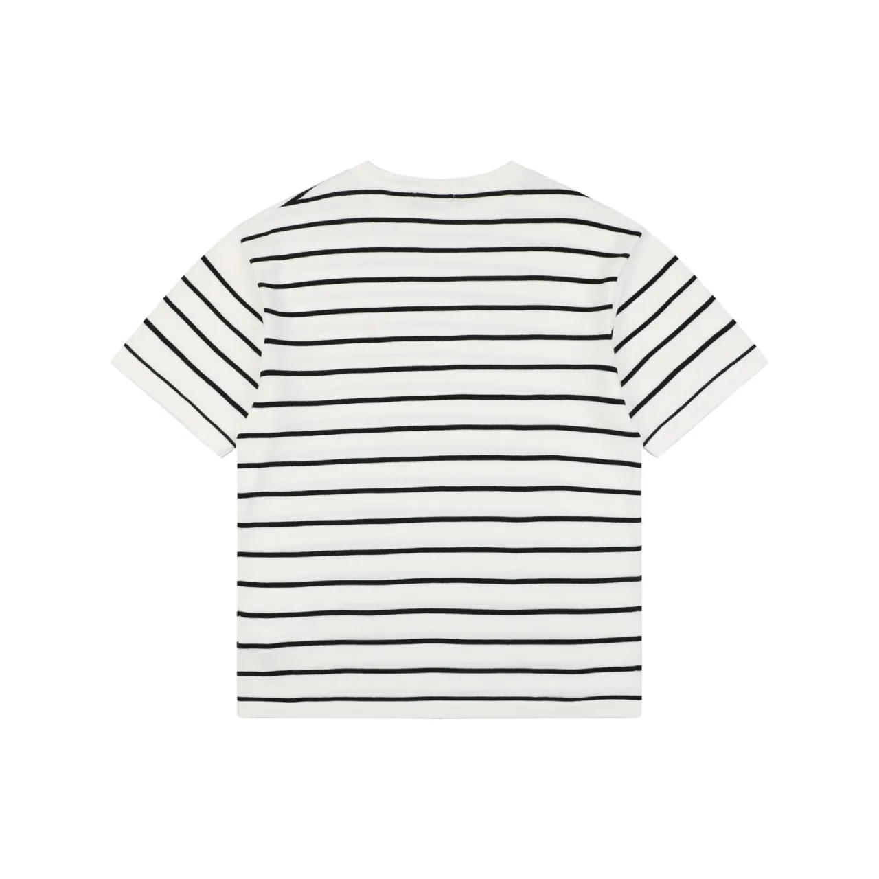 Back of RL Pony Logo Striped Jacquard T-Shirt Color White