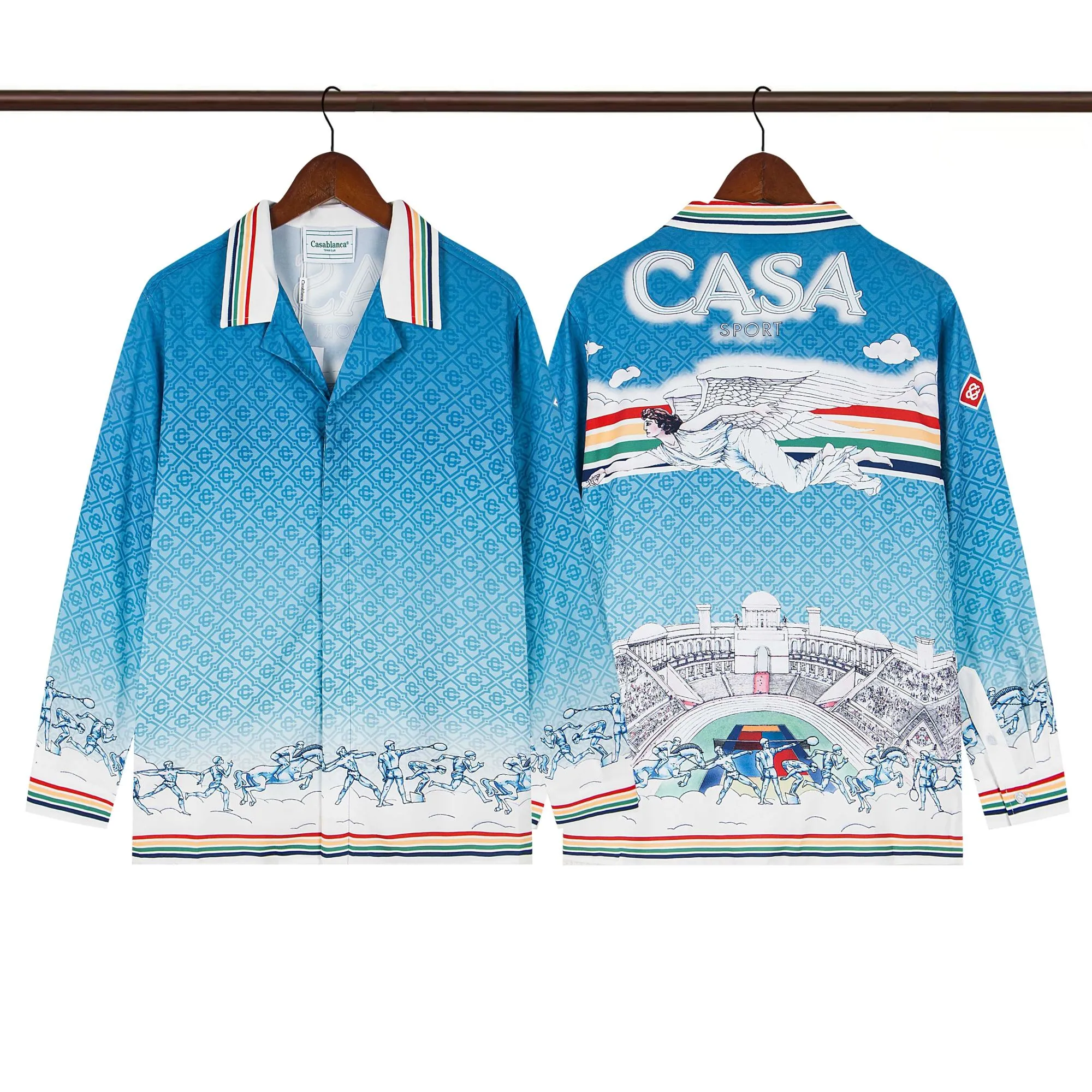 C-Blanca “Casa Sport” Angelic Gradient Silk Shirt