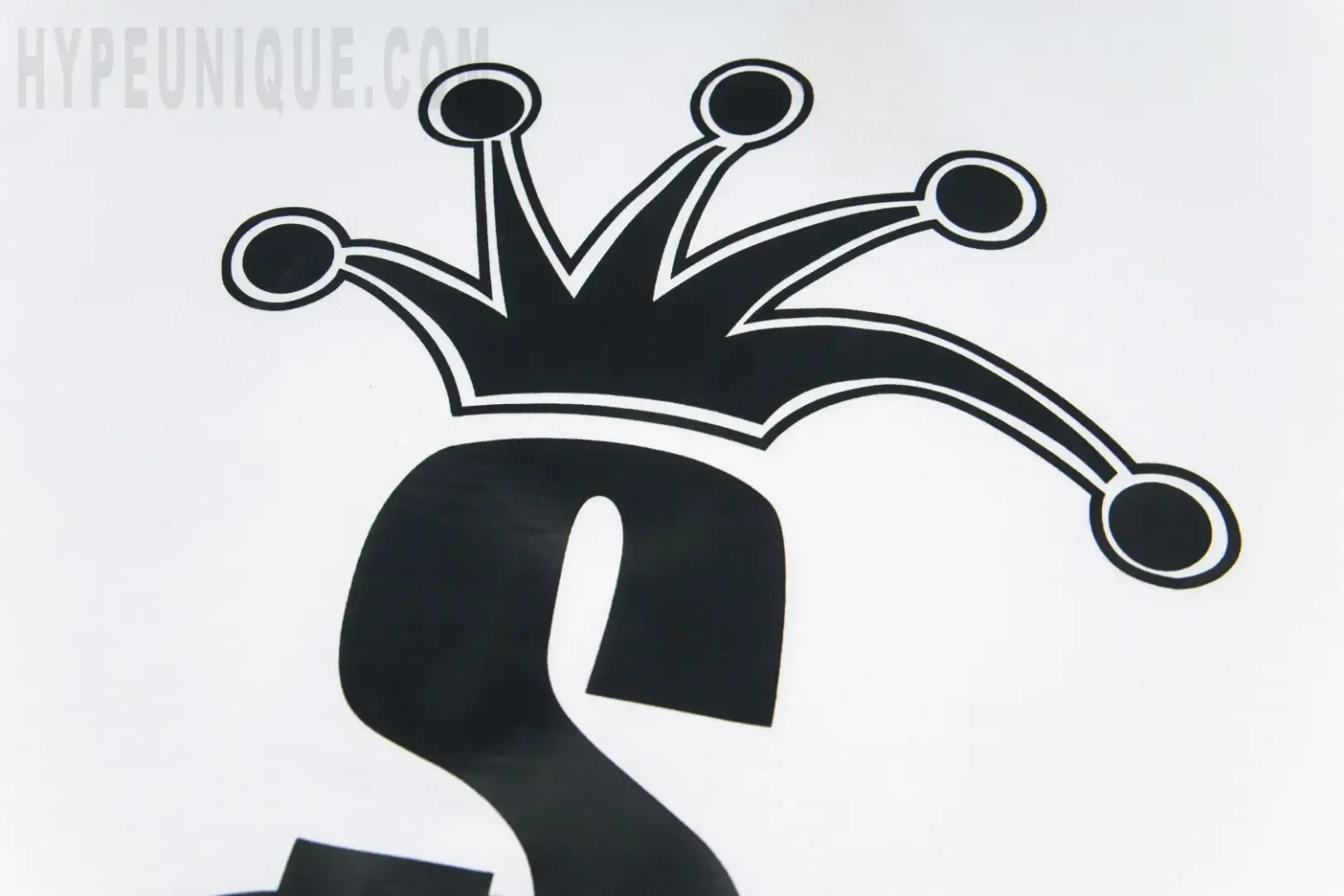 Printed graphic on the back of the garment