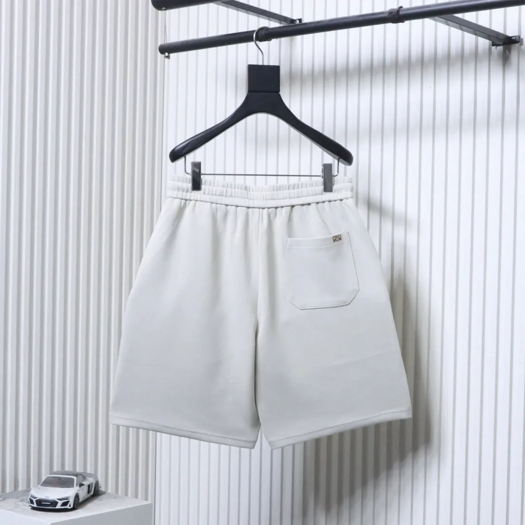 Back Half Anagram Logo Print Cotton Shorts