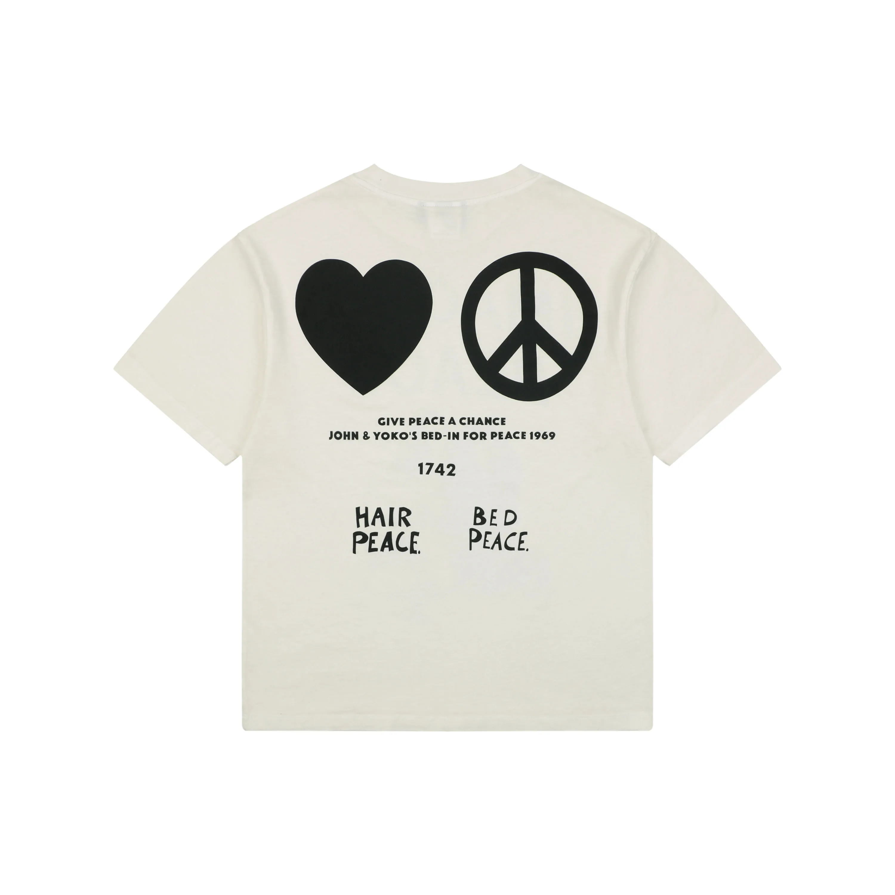 Back Saint Michael Bed-In for Peace Vintage Graphic T-Shirt